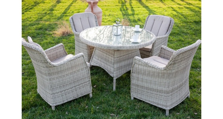 Set mobilier premium de terasa Juventus Grande, ratan sintetic, gri Seturi Grădină